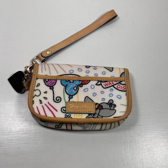 Dooney & Bourke x Disney Sketch Print Tinkerbell Dumbo Wallet / Wristlet - Picture 3 of 9